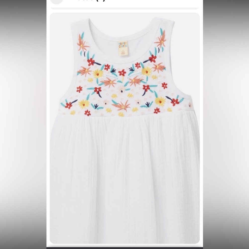 Harper canyon floral embroidered dress size 7